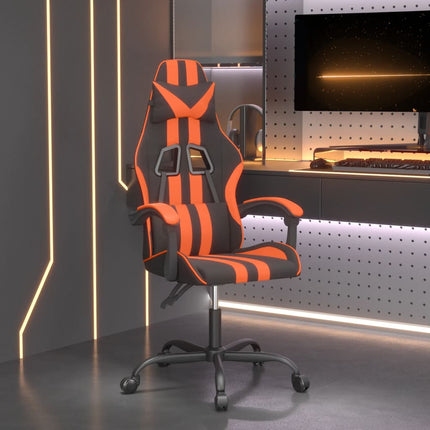 Gamingstol svart och orange konstläder