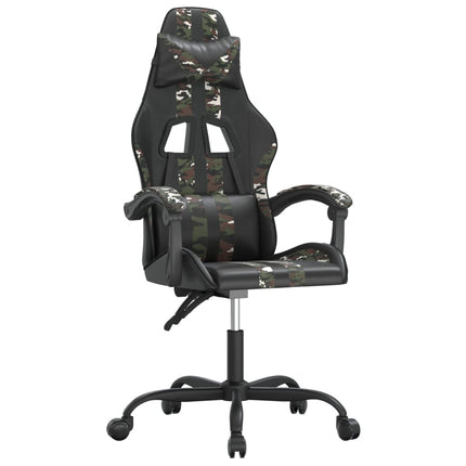 Gamingstol svart och kamouflage konstläder