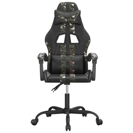 Gamingstol svart och kamouflage konstläder