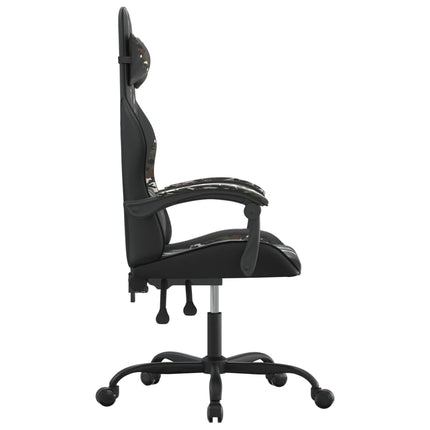 Gamingstol svart och kamouflage konstläder