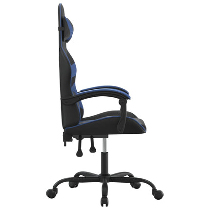 Gamingstol svart och blå konstläder
