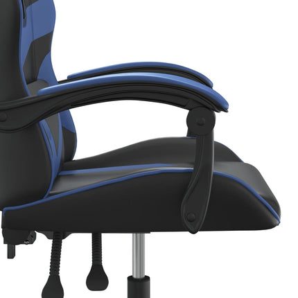 Gamingstol svart och blå konstläder