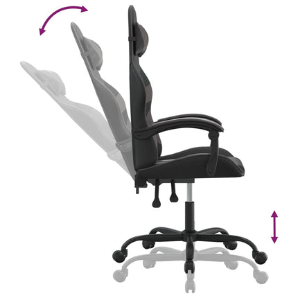 Gamingstol svart och grå konstläder
