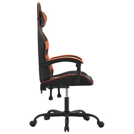 Gamingstol svart och orange konstläder