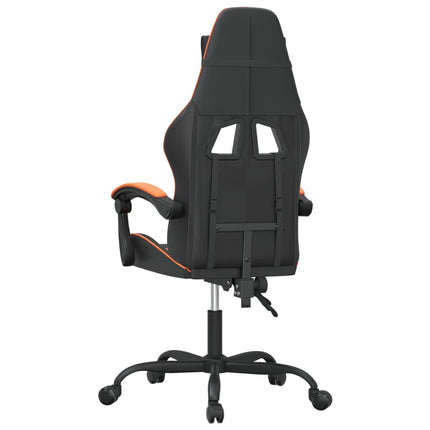 Gamingstol svart och orange konstläder