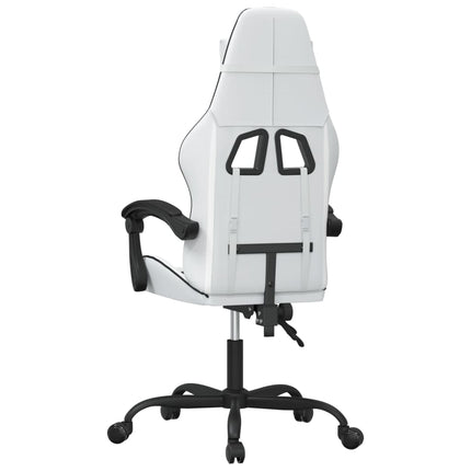 Gamingstol vit och svart konstläder