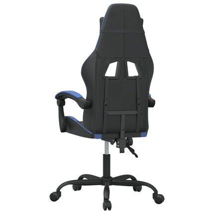 Gamingstol svart och blå konstläder