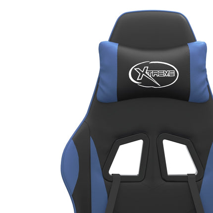 Gamingstol svart och blå konstläder