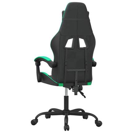 Gamingstol svart och grön konstläder