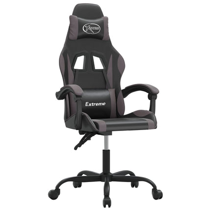 Gamingstol svart och grå konstläder