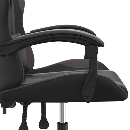 Gamingstol svart och grå konstläder