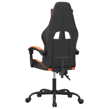 Gamingstol svart och orange konstläder