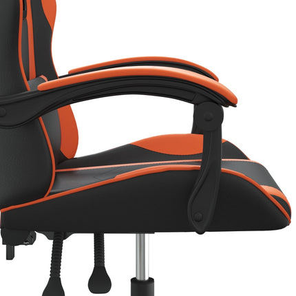 Gamingstol svart och orange konstläder