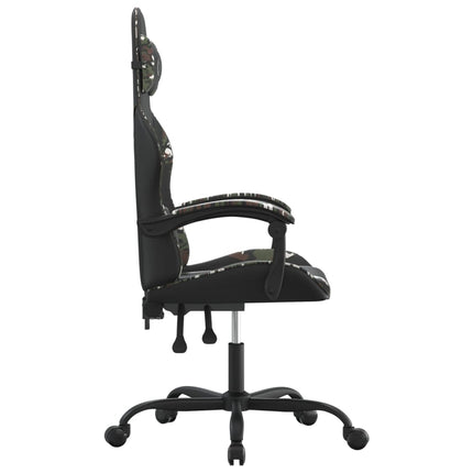 Gamingstol svart och kamouflage konstläder
