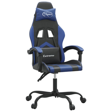 Gamingstol svart och blå konstläder