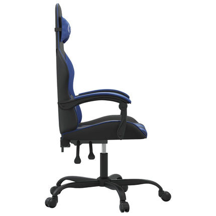 Gamingstol svart och blå konstläder