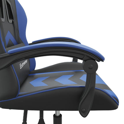 Gamingstol svart och blå konstläder