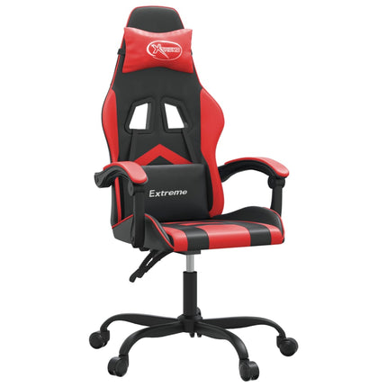 Gamingstol svart och röd konstläder