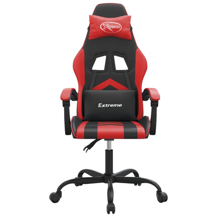 Gamingstol svart och röd konstläder