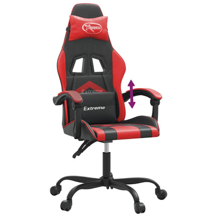 Gamingstol svart och röd konstläder