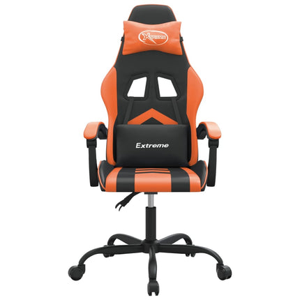 Gamingstol svart och orange konstläder