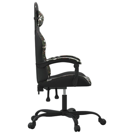 Gamingstol svart och kamouflage konstläder