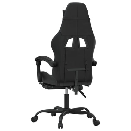 Gamingstol med fotstöd svart konstläder