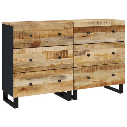 Skänk 2 delar 60x33x75 cm grovt mangoträ