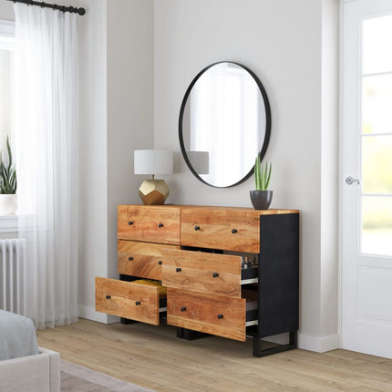 Skänk 2 delar 60x33x75 cm massivt akaciaträ