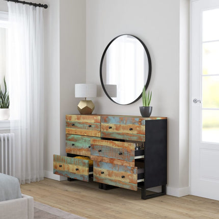 Skänk 2 delar 60x33x75 cm massivt återvunnet trä
