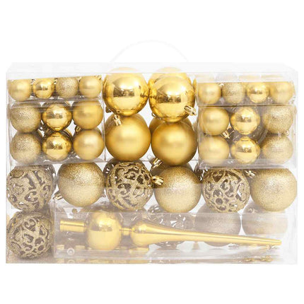 Julgranskulor 111 delar guld polystyren