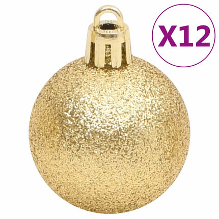 Julgranskulor 111 delar röd/grön/guld polystyren