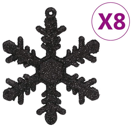 Julgranskulor 111 delar svart polystyren