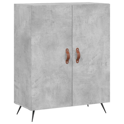Högskåp betonggrå 69,5x34x180 cm konstruerat trä
