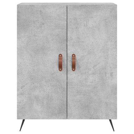 Högskåp betonggrå 69,5x34x180 cm konstruerat trä