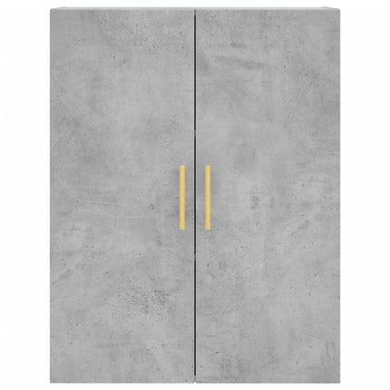 Högskåp betonggrå 69,5x34x180 cm konstruerat trä
