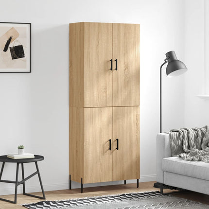 Högskåp sonoma-ek 69,5x34x180 cm konstruerat trä