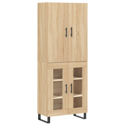 Högskåp sonoma-ek 69,5x34x180 cm konstruerat trä