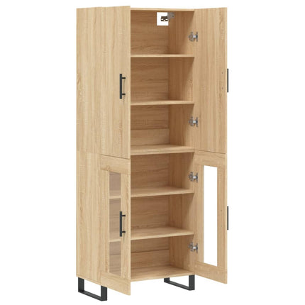 Högskåp sonoma-ek 69,5x34x180 cm konstruerat trä