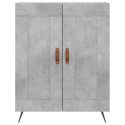 Högskåp betonggrå 69,5x34x180 cm konstruerat trä