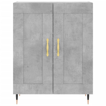 Högskåp betonggrå 69,5x34x180 cm konstruerat trä
