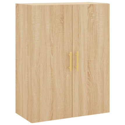 Högskåp sonoma-ek 69,5x34x180 cm konstruerat trä