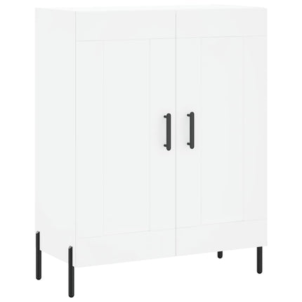 Högskåp vit 69,5x34x180 cm konstruerat trä