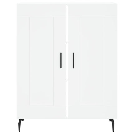 Högskåp vit 69,5x34x180 cm konstruerat trä