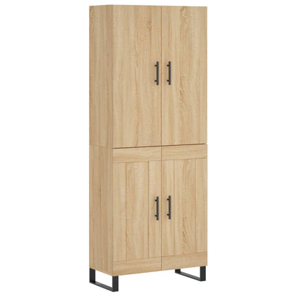 Högskåp sonoma-ek 69,5x34x180 cm konstruerat trä