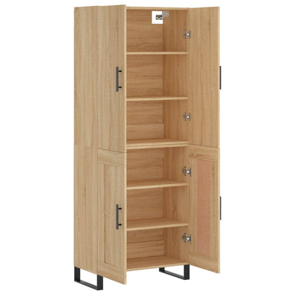 Högskåp sonoma-ek 69,5x34x180 cm konstruerat trä