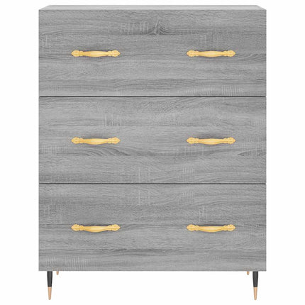 Högskåp Grå Sonoma 69,5x34x180 cm konstruerat trä