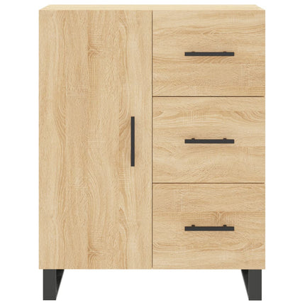Högskåp sonoma-ek 69,5x34x180 cm konstruerat trä