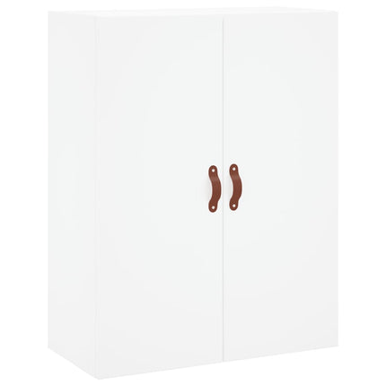 Högskåp vit 69,5x34x180 cm konstruerat trä