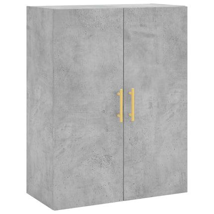 Högskåp betonggrå 69,5x34x180 cm konstruerat trä